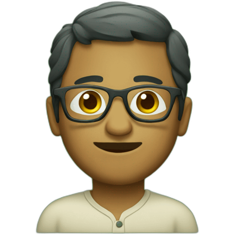 Indian emoji with glasses and green background  emoji