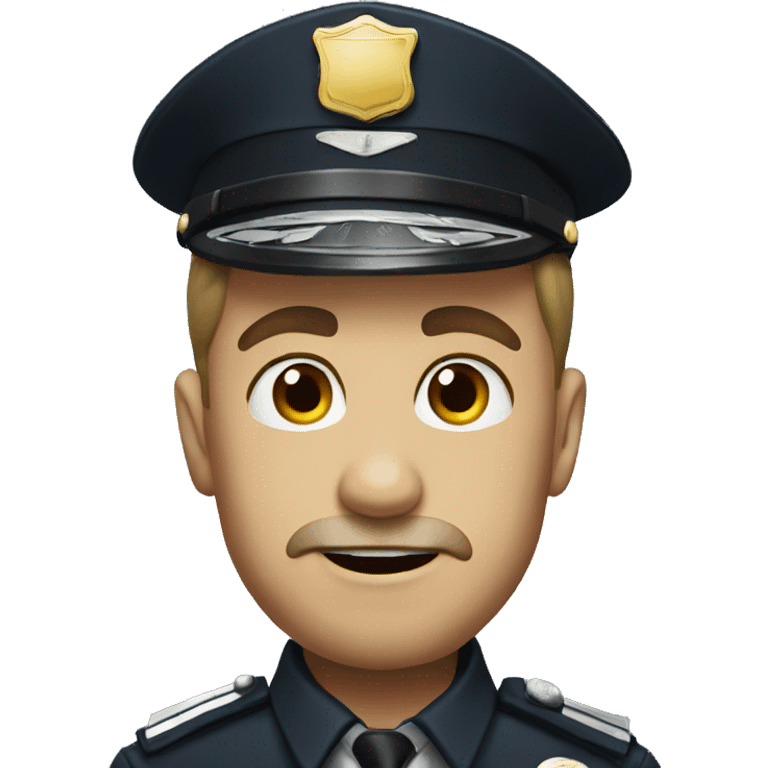 Crazy officer  emoji