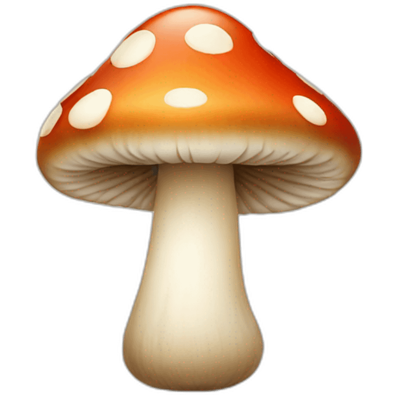 Pretty smiling mushroom emoji