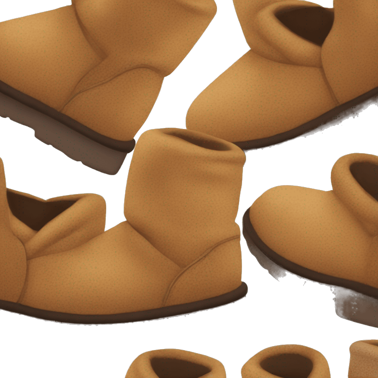 brown cozy ugg slippers with no fur emoji