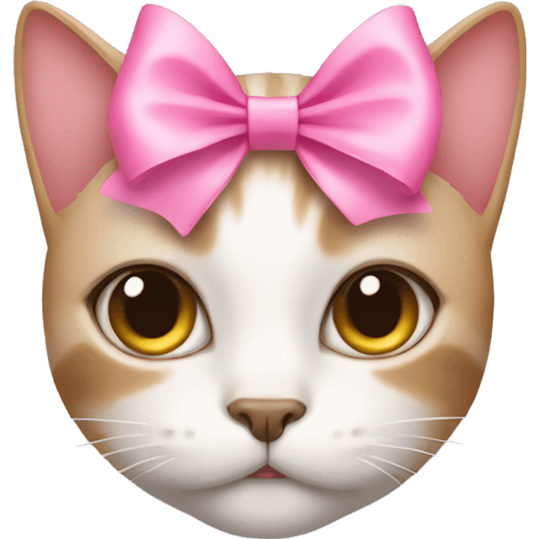 cat with pink bow  emoji