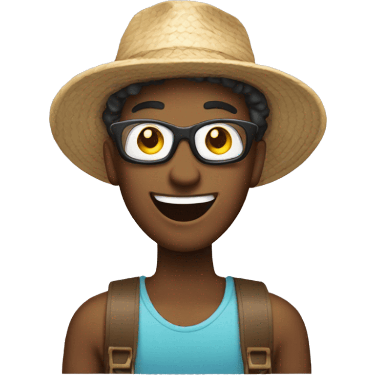 person exciting for vacation emoji