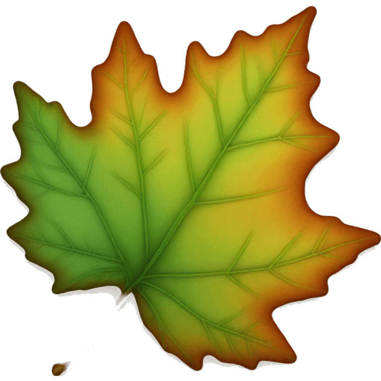 an autumn leaf emoji