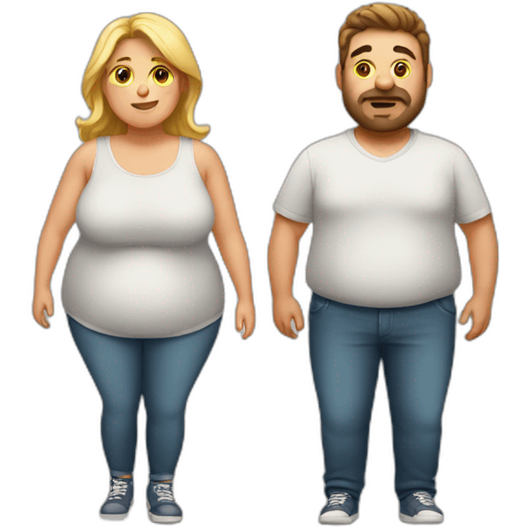 over weight couple emoji