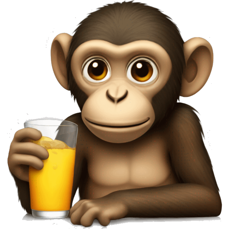 Monkey drinking emoji