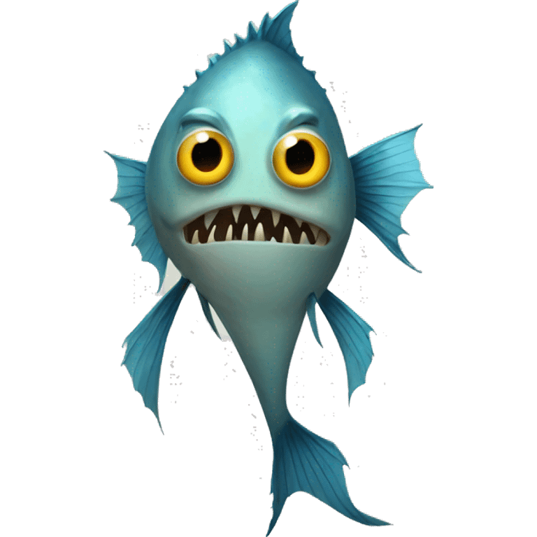 Scary tall fish with legs emoji