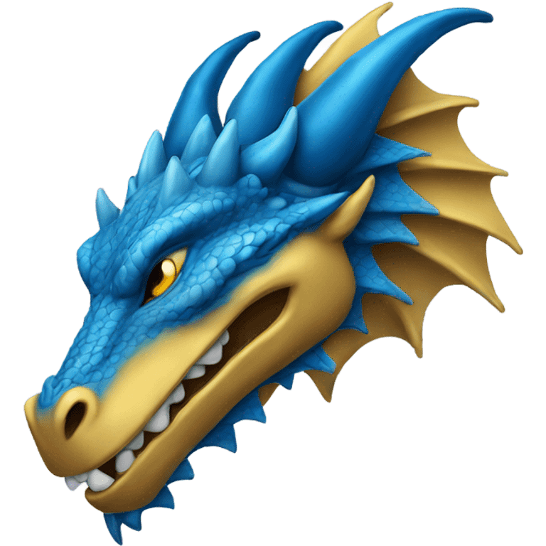 Blue and gold dragon sleeping emoji