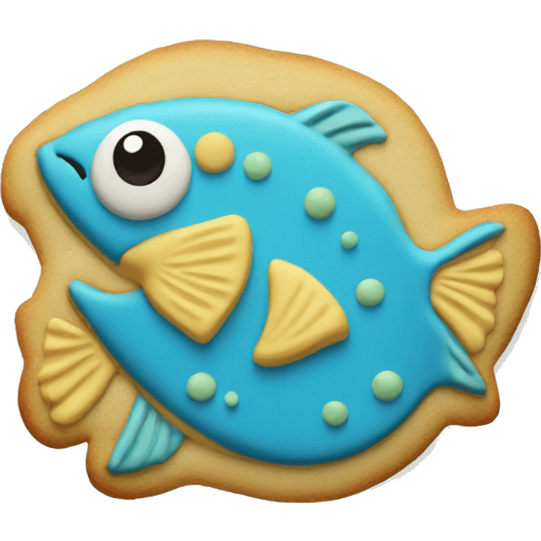 Fish shaped cookie emoji