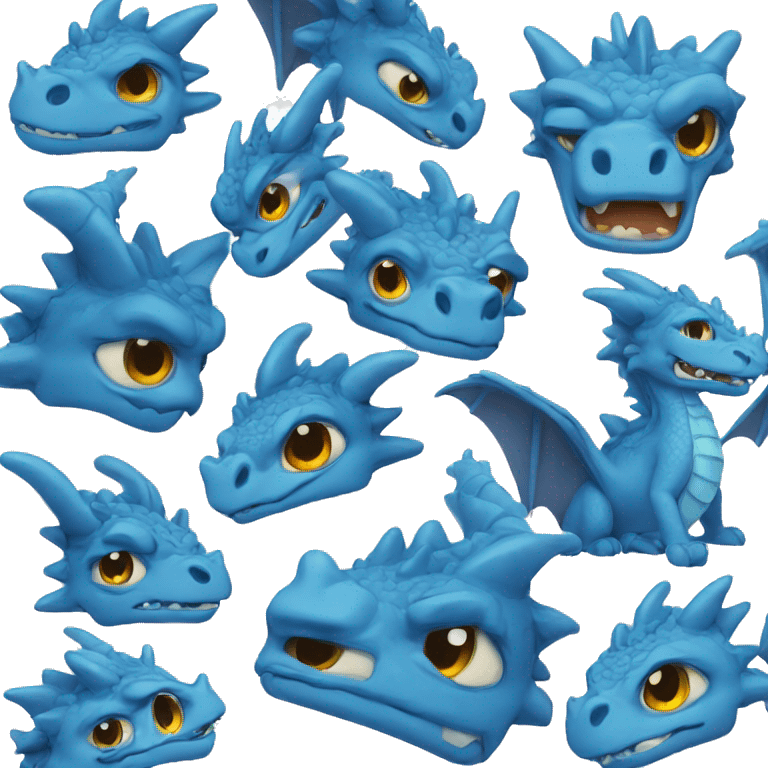 blue dragon, tears, sad, crying emoji