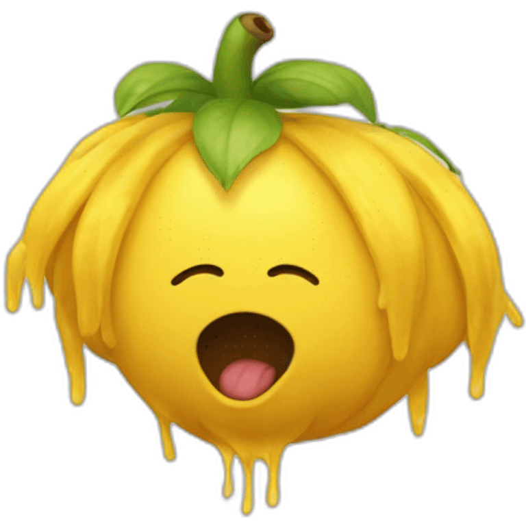 Un caca jaune qui pete emoji