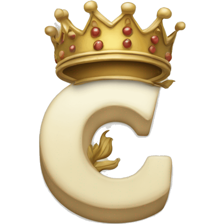 Letter C with a crown on top emoji