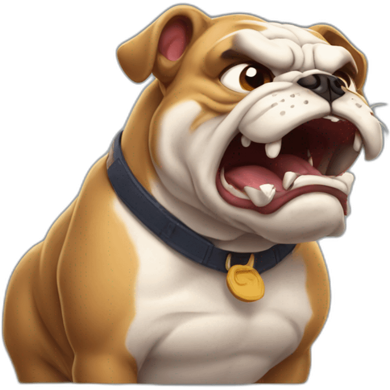 Bulldog angry emoji