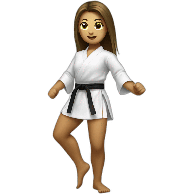 karate girl in pantyhose emoji