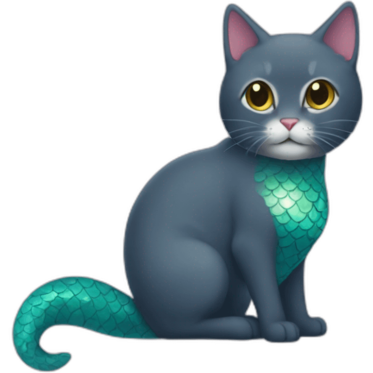 cat with a mermaid tail emoji