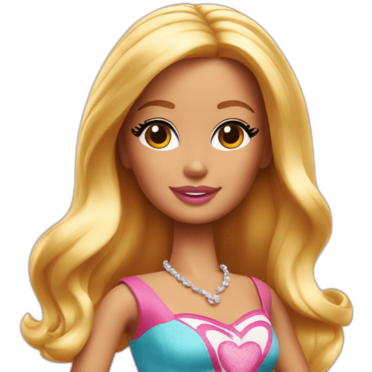 Barbie qui fait un coeur emoji