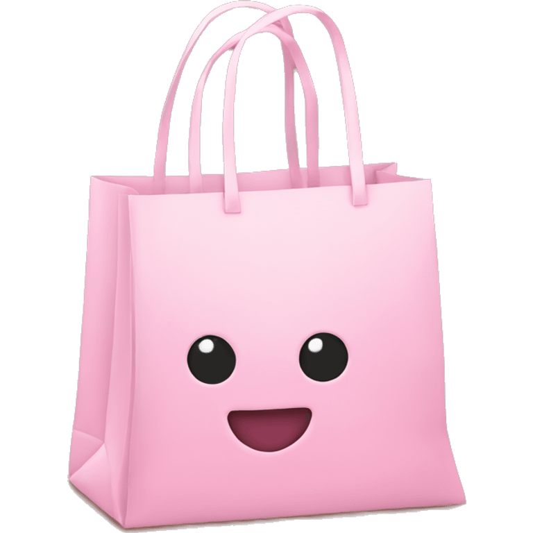 light pink shopping bag with bow emoji