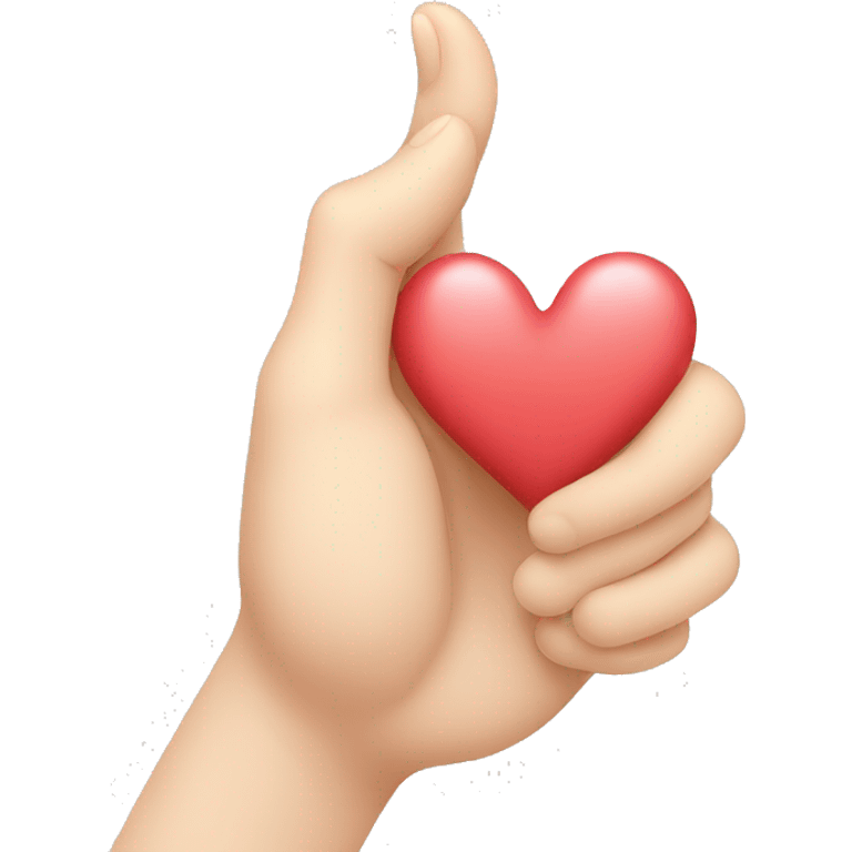 Heart with thumb Korean style emoji