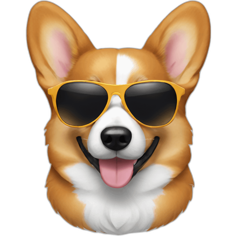 corgi with sunglasses emoji