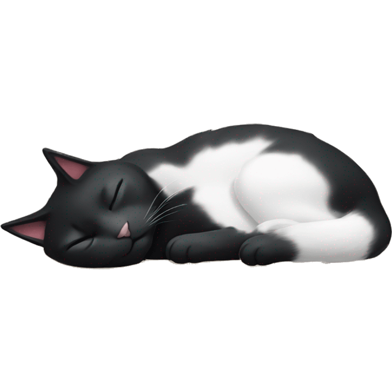 black cat sleeping emoji