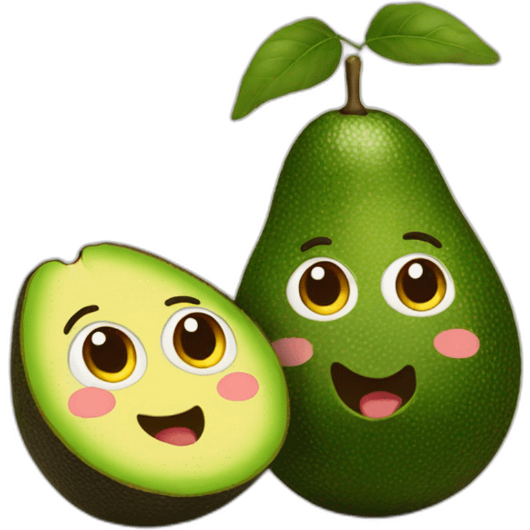 Two avocado couple  emoji