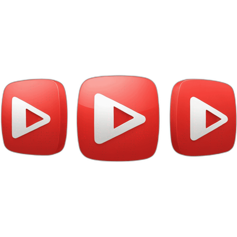 YouTube play buttons red emoji