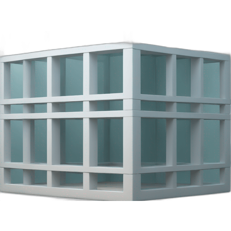 architectural cube transparent emoji