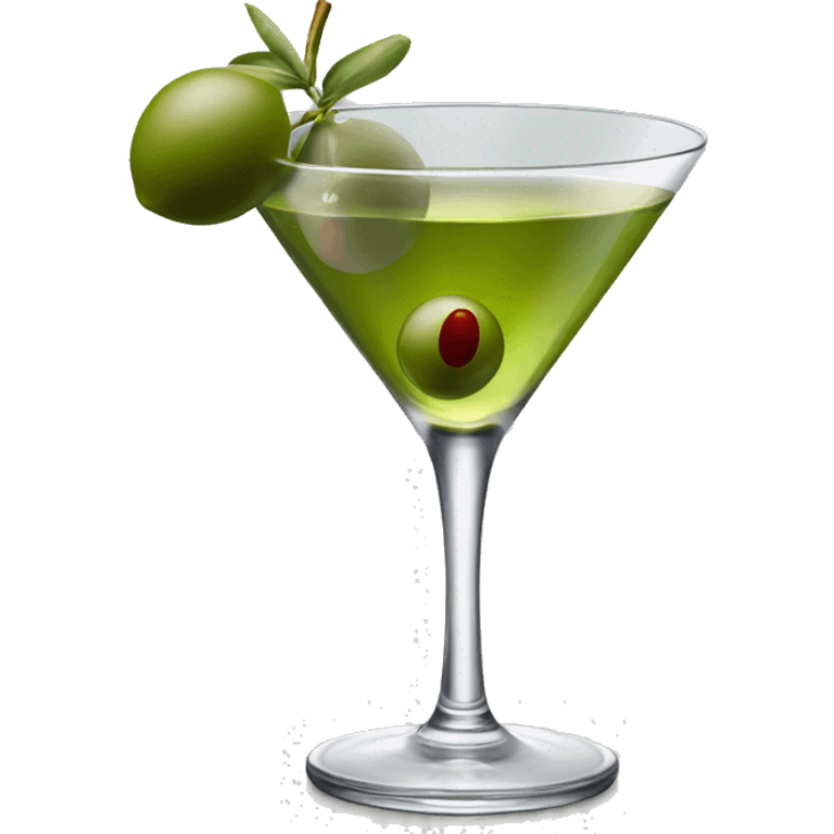 Martini with an olive emoji