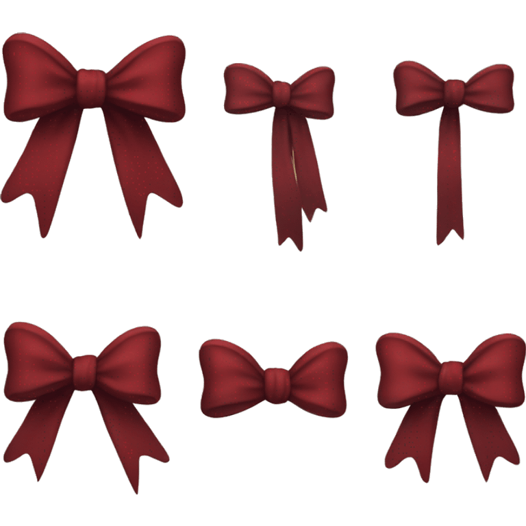 Dark red bow emoji