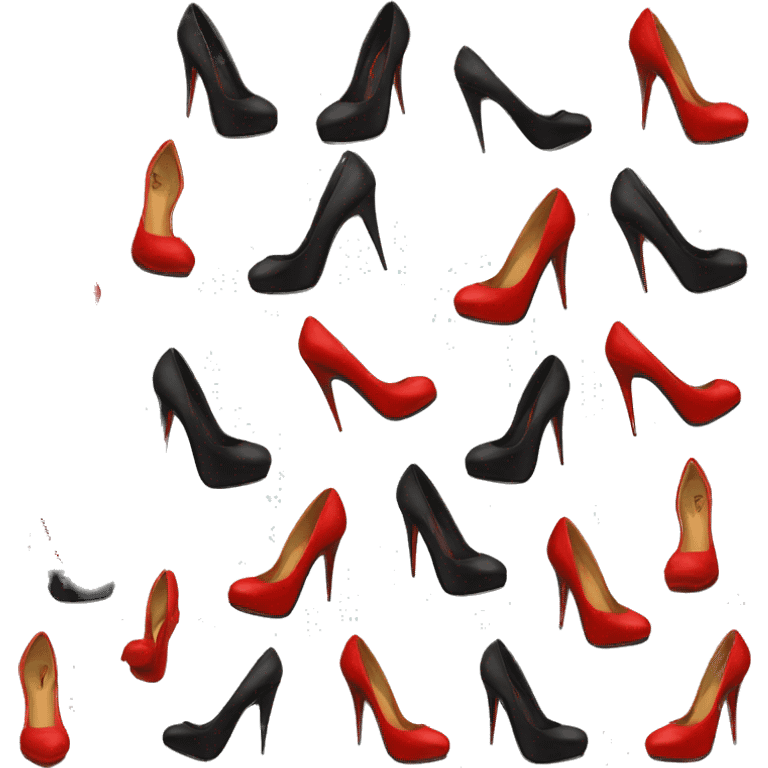 black heels red bottoms emoji