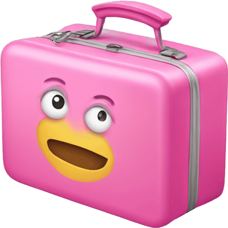 a lunchbox that is pink emoji