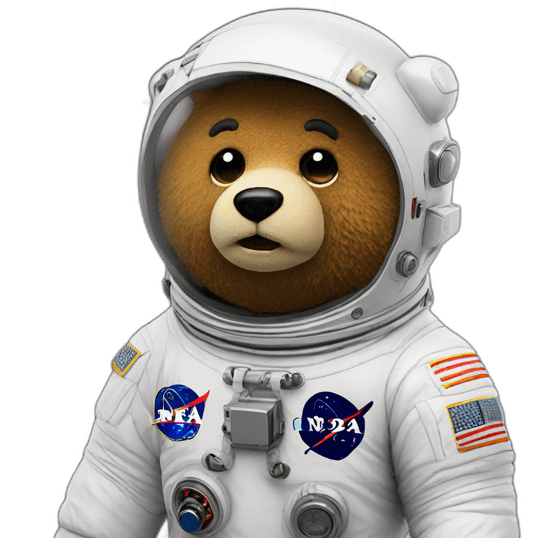 astronaut plush bear emoji