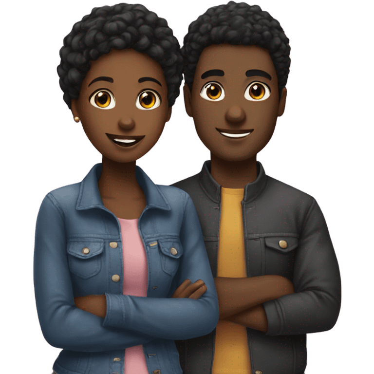 black girl and guy best friend  emoji