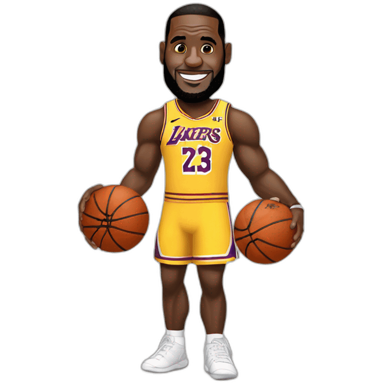 Lebron james dressed as a cheerleader emoji