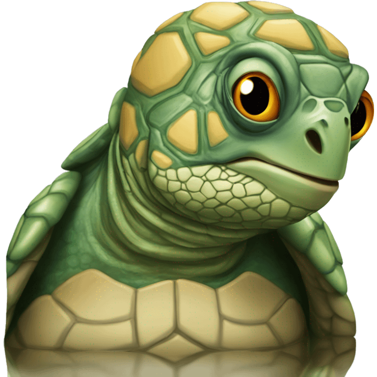 Un loro enamorado  de una tortuga emoji