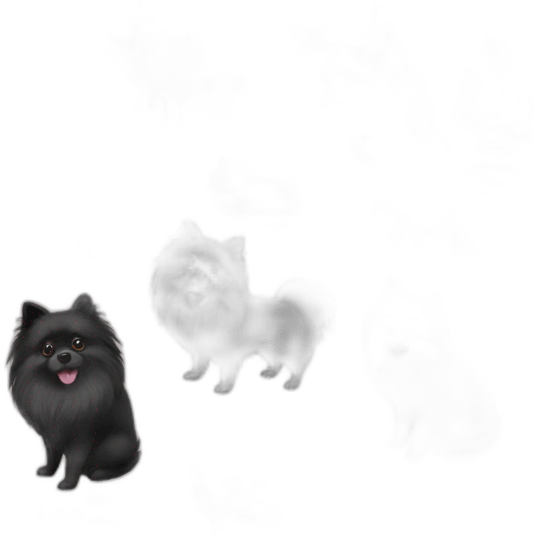 black-Pomeranian emoji