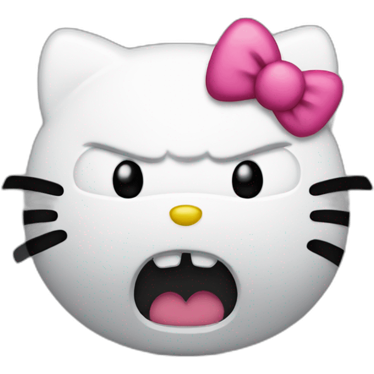 Hello kitty angry emoji