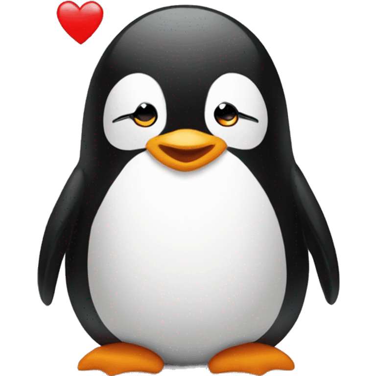 Penguin love emoji