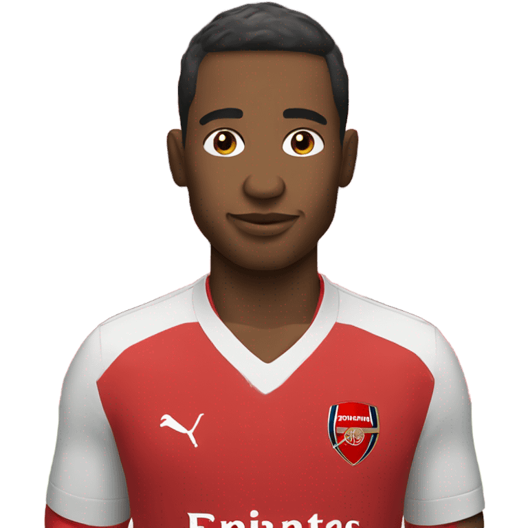 Man wearing arsenal shirt  emoji