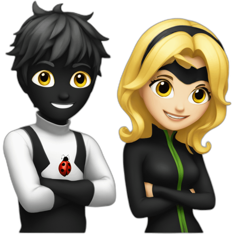 ladybug and chat noir emoji