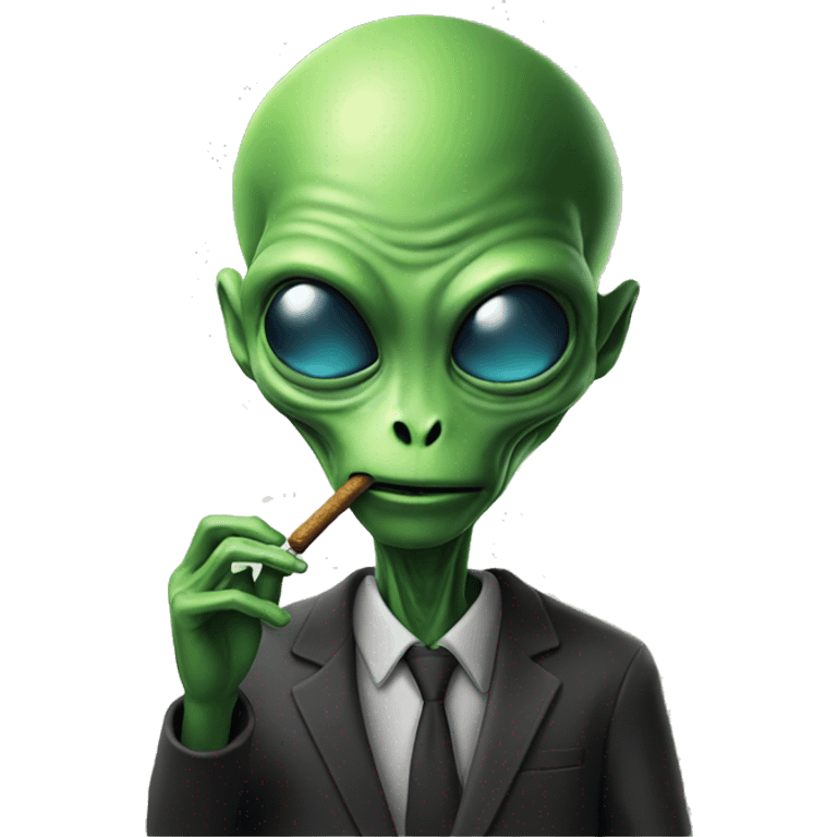 Alien smoking  emoji