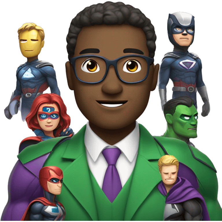 CISO in green/purple branding looks happy with the superheroes of Wortell (W letter) that takes his worries away emoji