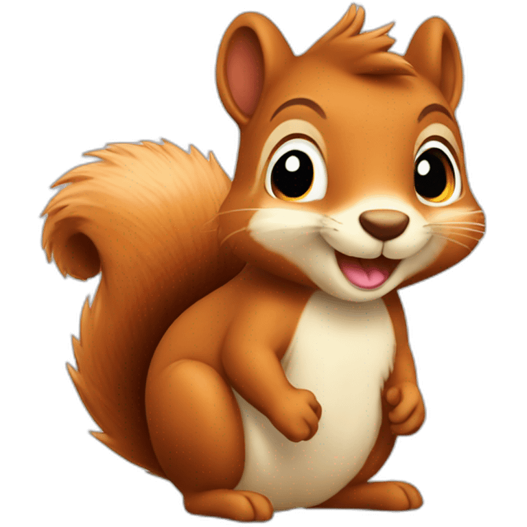 A squirrel with many hearth  emoji