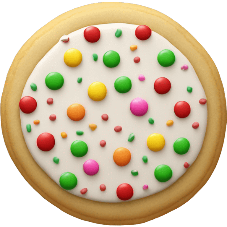 cute christmas sugar cookie with sprinkles  emoji