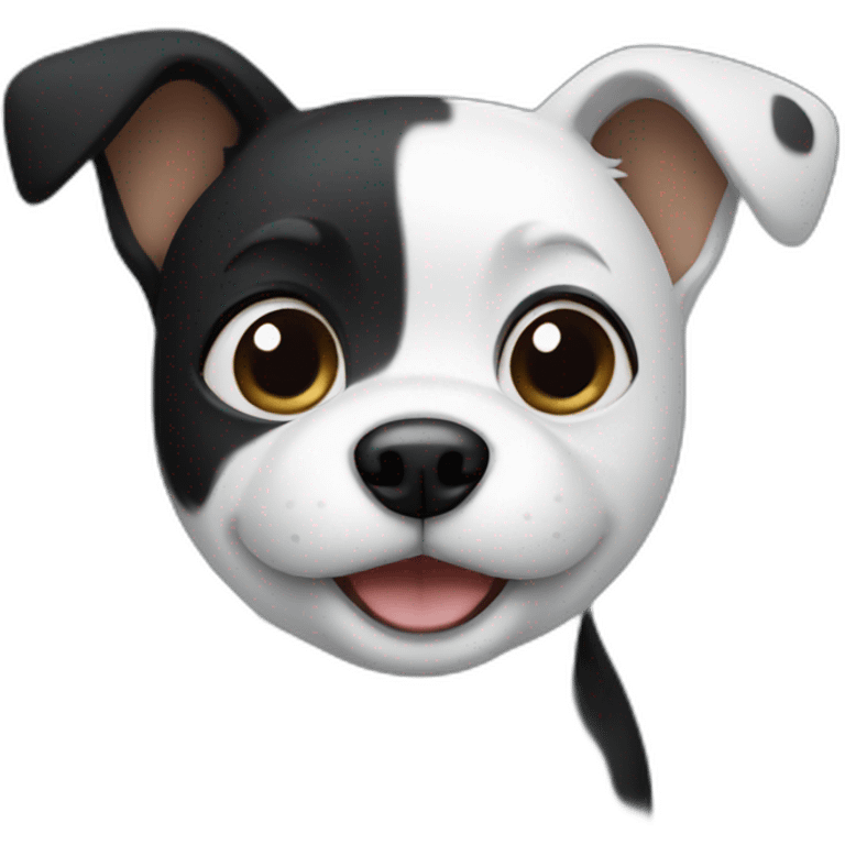 Black small dog with White spot emoji