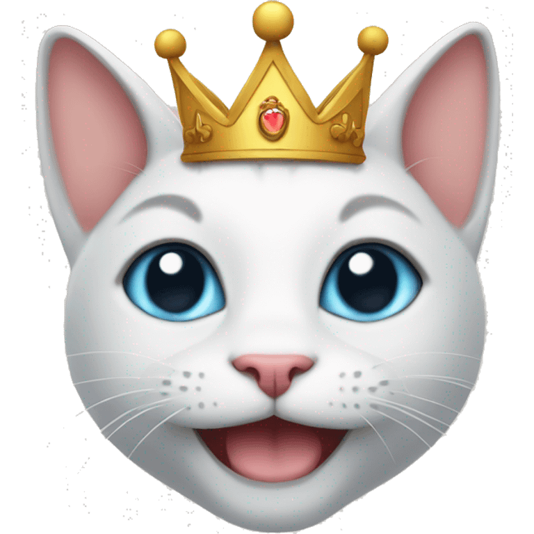 happy cat with crown emoji