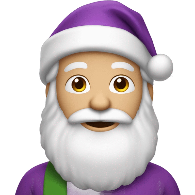 Purple Caucasian Santa Claus emoji