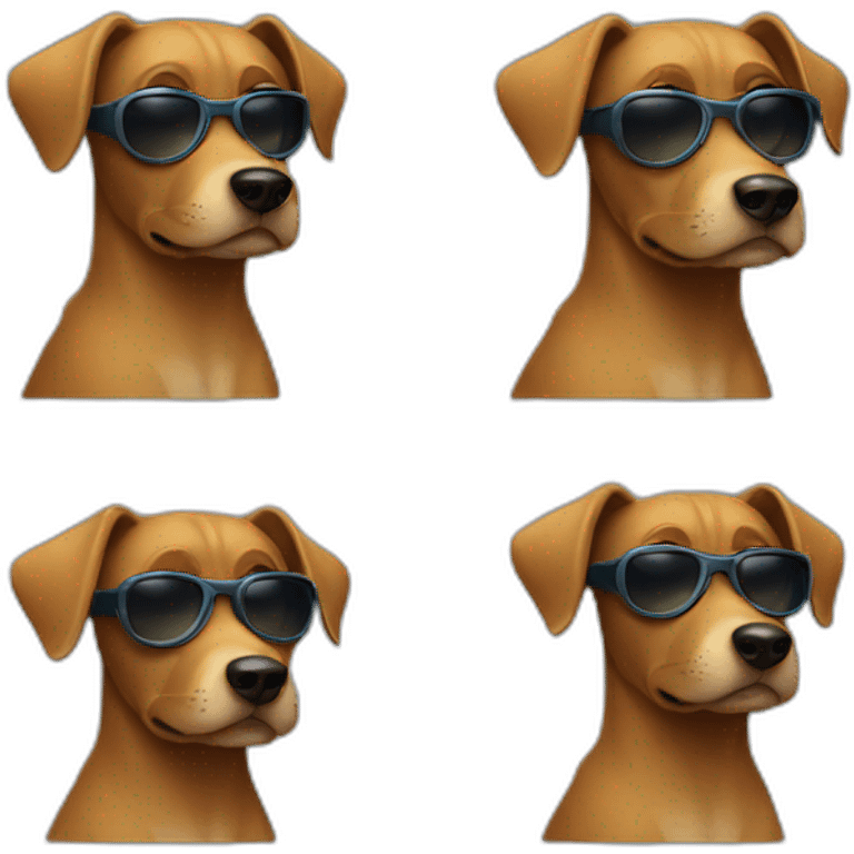 dog detective with sunglasses emoji