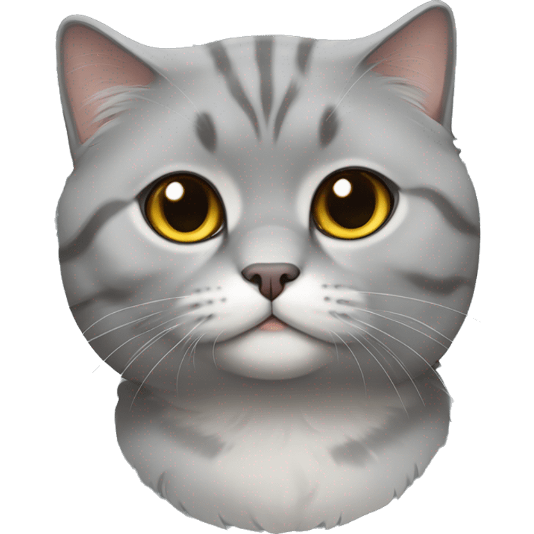 Scottish fold grey cat  emoji