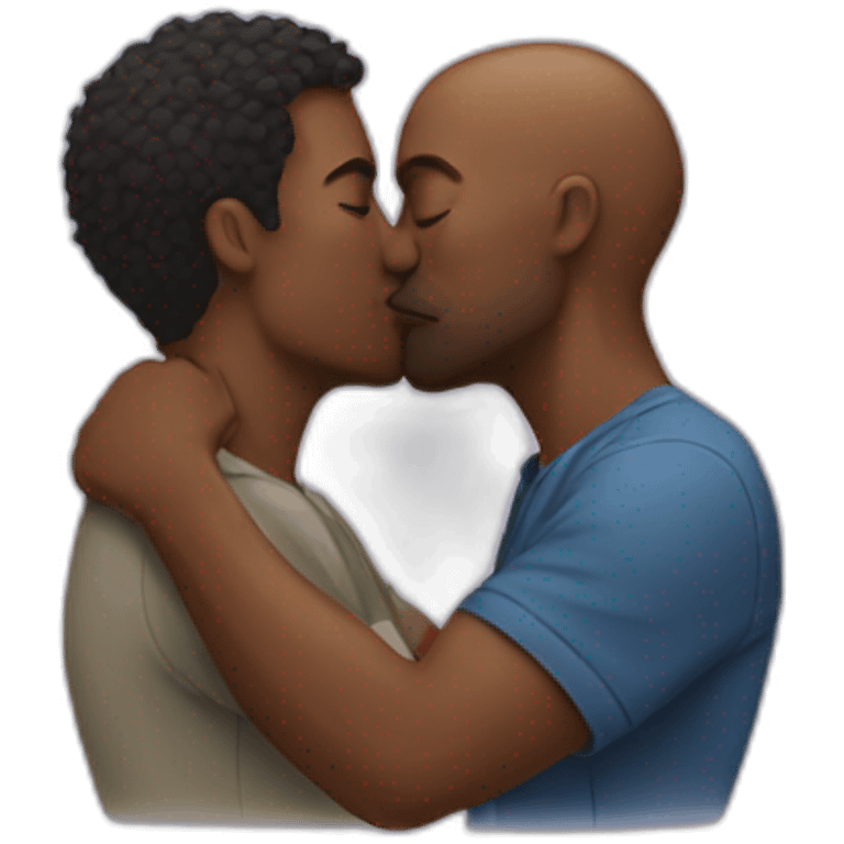 Men kissing emoji