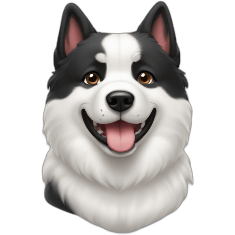 samoyed and BLACK-french buldog emoji